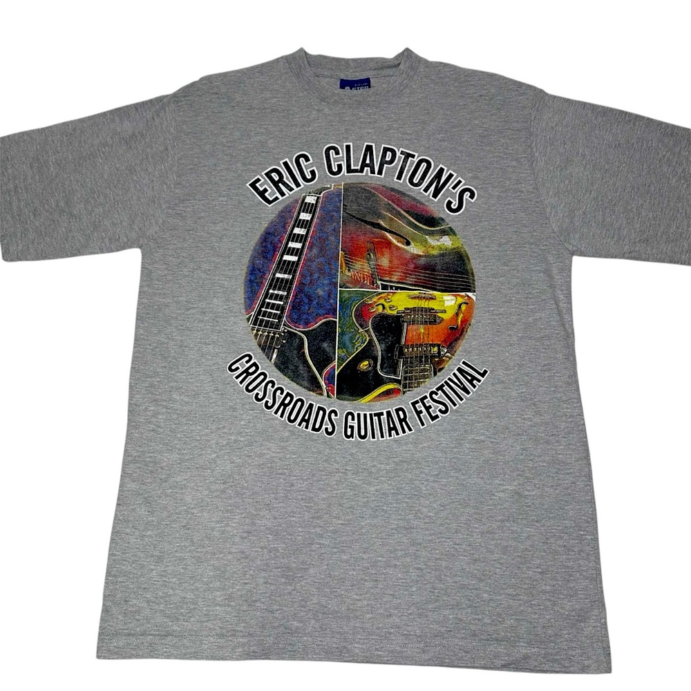 Eric Clapton | Gray Crossroads Guitar Festival Short Sleeve T-Shirt | Size M